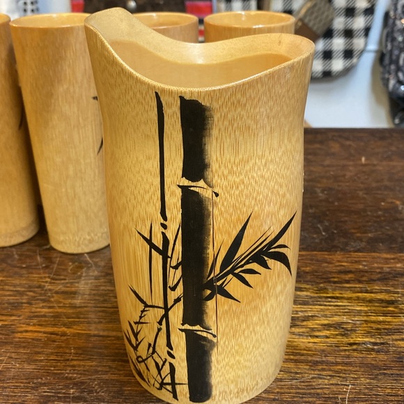 MCM bamboo beverage set - Picture 2 of 10